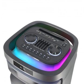 Akai Ηχείο Karaoke με Ασύρματο Μικρόφωνο και Εφέ Φωτισμού X12 Μαύρο